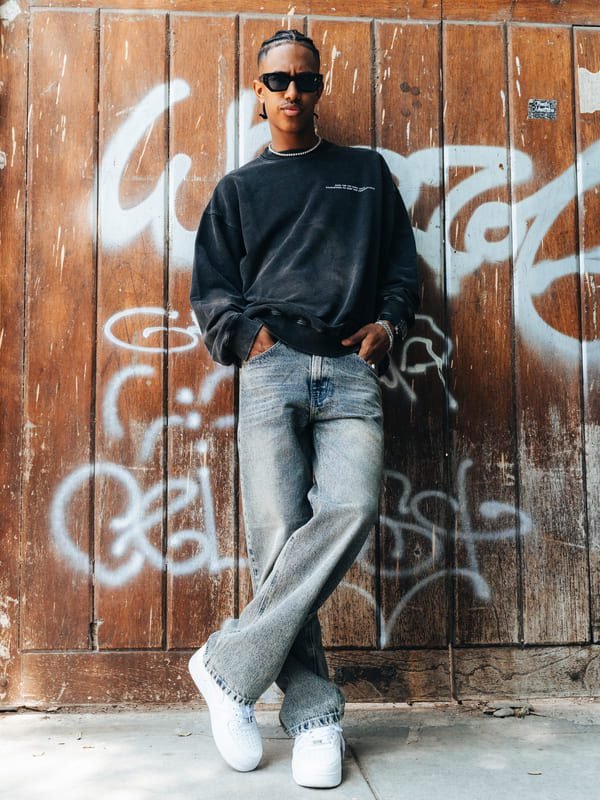 JEAN LOOSE WASHED BLUE
